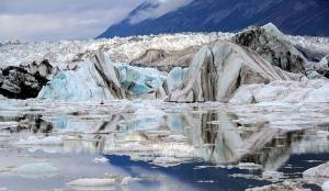 Lowell Glacier surrounded by water